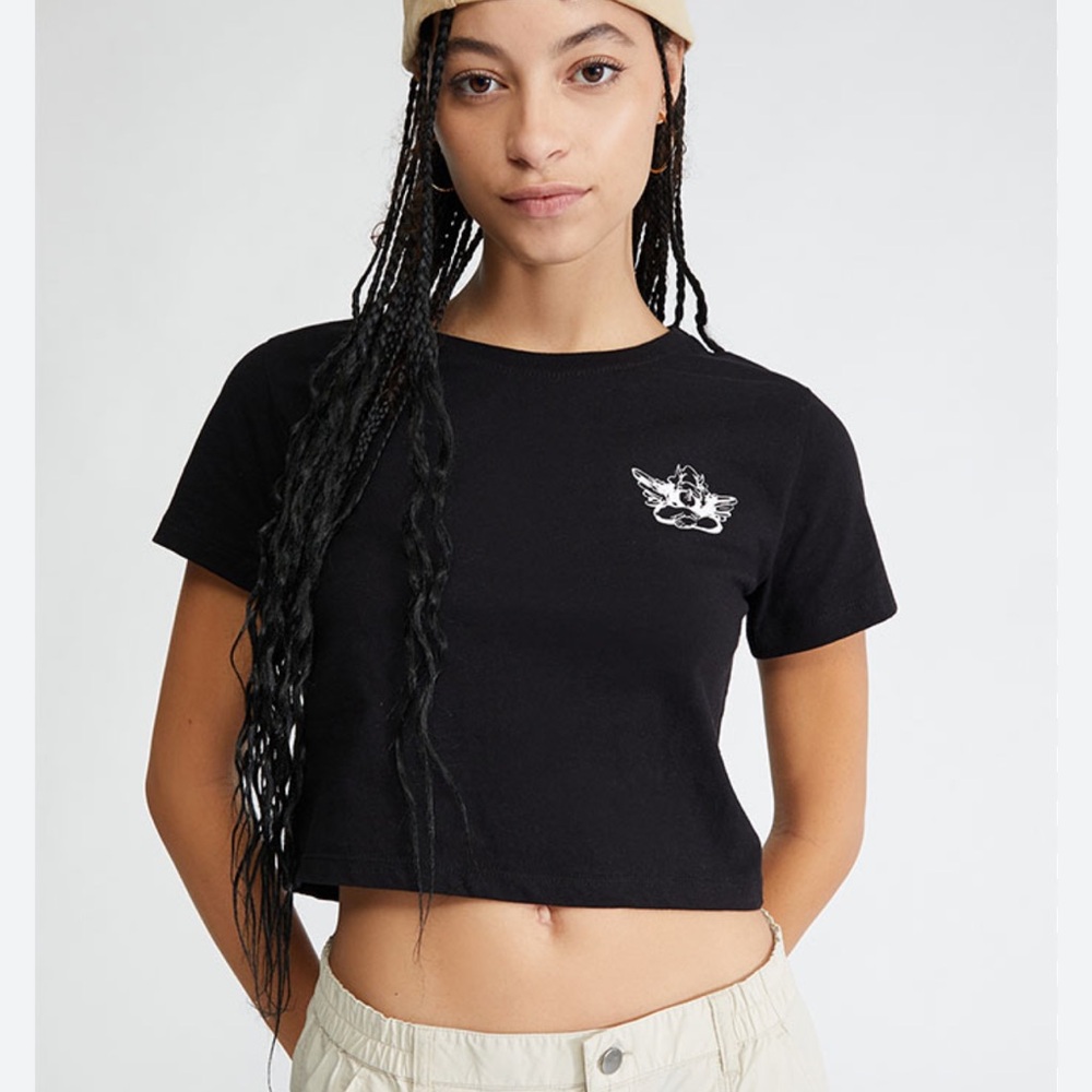 Boys Lie black cropped t-shirt NWT